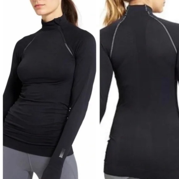 Athleta Finish Fast Asymmetrical Half Zip Pullover Size S - Picture 1 of 11